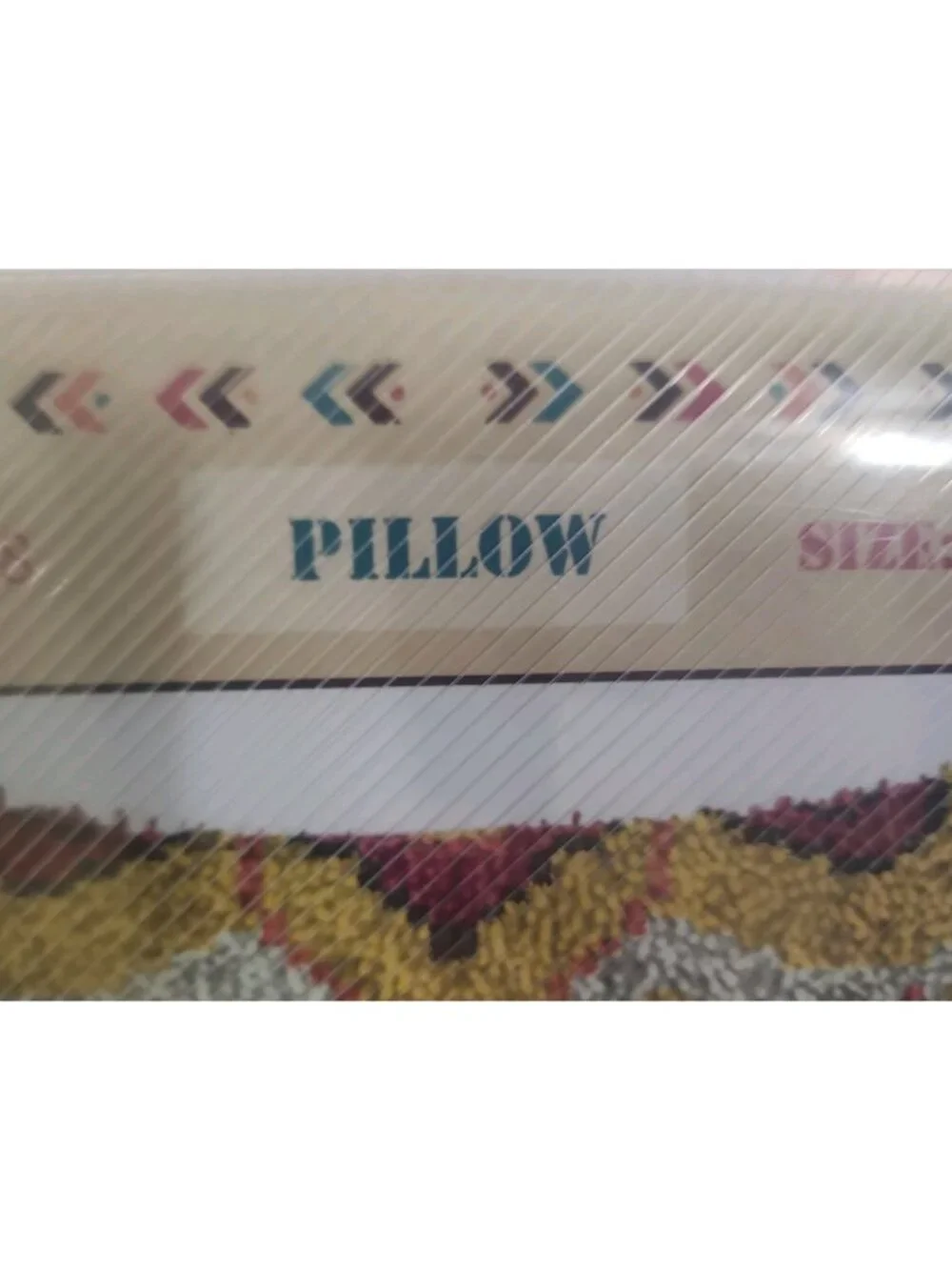 Latch Hook Pillow Kit Retro Multicolor Mcm Starburst New‎ Open Box boho cottage